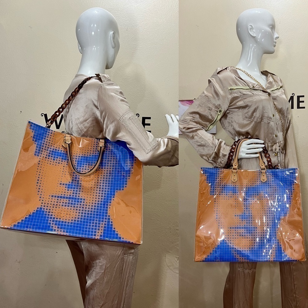Authentic LOUIS VUITTON gift bag made into durable more functional statement bag